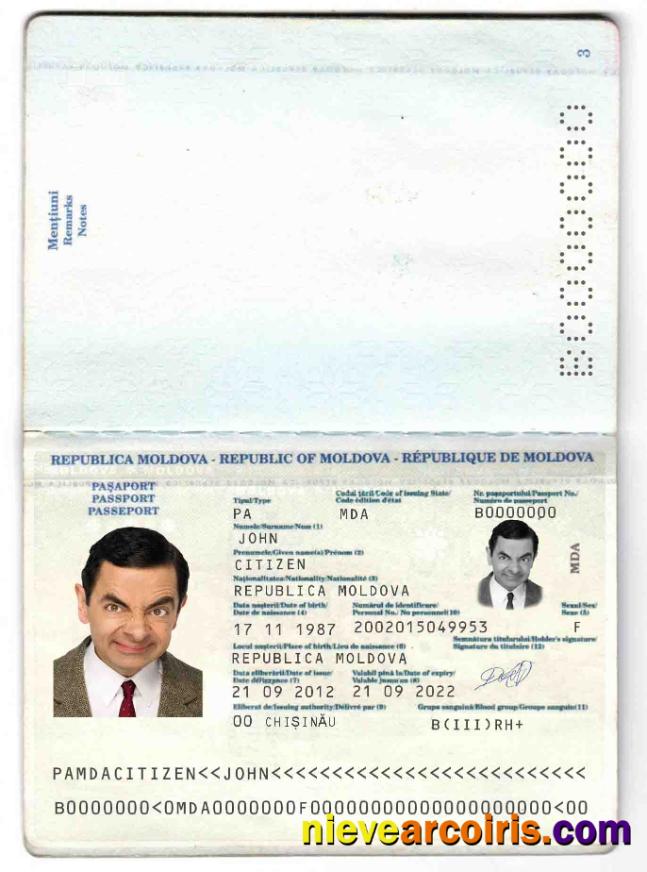 Moldova passport 2011-2014